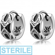STERILE SURGICAL STEEL KOOL KATANA HUGGIES PAIR PIERCING