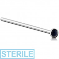 STERILE SURGICAL STEEL SEMI PRECIOUS CABOCHON STRAIGHT NOSE STUD PIERCING