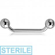 STERILE TITANIUM LONG 45DEG OPEN STAPLE BARBELL PIERCING