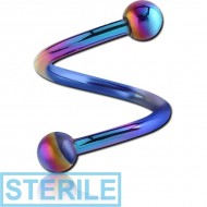 STERILE ANODISED SURGICAL STEEL MICRO BODY SPIRAL