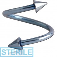STERILE ANODISED SURGICAL STEEL MICRO BODY SPIRAL WITH CONES