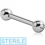 STERILE SURGICAL STEEL JEWELLED MICRO BARBELL PIERCING