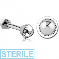 STERILE SURGICAL STEEL TRAGUS MICRO BARBELL