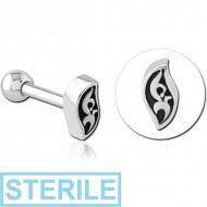 STERILE SURGICAL STEEL TRAGUS MICRO BARBELL - FILIGREE