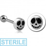 STERILE SURGICAL STEEL TRAGUS MICRO BARBELL- GHOST PIERCING