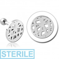STERILE SURGICAL STEEL TRAGUS MICRO BARBELL - FILIGREE