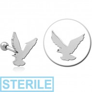 STERILE SURGICAL STEEL TRAGUS MICRO BARBELL - EAGLE PIERCING