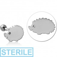 STERILE SURGICAL STEEL TRAGUS MICRO BARBELL - MOLE PIERCING