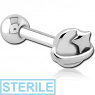 STERILE SURGICAL STEEL TRAGUS MICRO BARBELL - EYE STAR