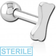 STERILE SURGICAL STEEL TRAGUS MICRO BARBELL - BONE