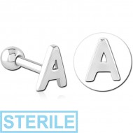 STERILE SURGICAL STEEL TRAGUS MICRO BARBELL - A