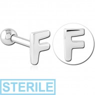 STERILE SURGICAL STEEL TRAGUS MICRO BARBELL - F