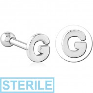 STERILE SURGICAL STEEL TRAGUS MICRO BARBELL - G