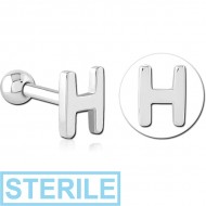 STERILE SURGICAL STEEL TRAGUS MICRO BARBELL - H