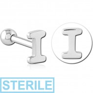 STERILE SURGICAL STEEL TRAGUS MICRO BARBELL - I