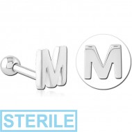 STERILE SURGICAL STEEL TRAGUS MICRO BARBELL - M