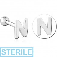 STERILE SURGICAL STEEL TRAGUS MICRO BARBELL - N
