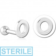 STERILE SURGICAL STEEL TRAGUS MICRO BARBELL - O