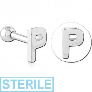 STERILE SURGICAL STEEL TRAGUS MICRO BARBELL - P