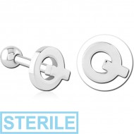 STERILE SURGICAL STEEL TRAGUS MICRO BARBELL - Q