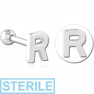 STERILE SURGICAL STEEL TRAGUS MICRO BARBELL - R