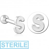 STERILE SURGICAL STEEL TRAGUS MICRO BARBELL - S