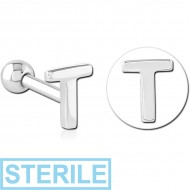 STERILE SURGICAL STEEL TRAGUS MICRO BARBELL - T