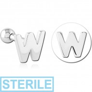 STERILE SURGICAL STEEL TRAGUS MICRO BARBELL - W