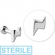 STERILE SURGICAL STEEL LIGHTNING TRAGUS MICRO BARBELL