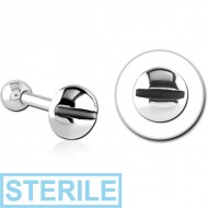 STERILE SURGICAL STEEL TRAGUS MICRO BARBELL - SCREW HEAD