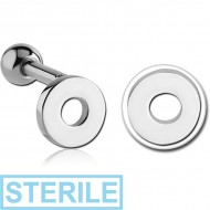 STERILE SURGICAL STEEL TRAGUS MICRO BARBELL
