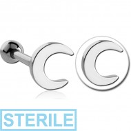 STERILE SURGICAL STEEL TRAGUS MICRO BARBELL
