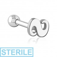 STERILE SURGICAL STEEL TRAGUS MICRO BARBELL