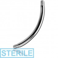 STERILE SURGICAL STEEL MICRO CURVED BARBELL PIN PIERCING
