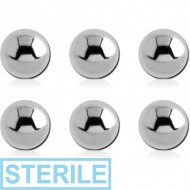 PACK OF 6 STERILE SURGICAL STEEL MICRO BALLS PIERCING