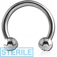 STERILE SURGICAL STEEL DOUBLE JEWELLED MICRO CIRCULAR PIERCING