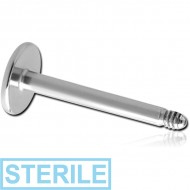 STERILE SURGICAL STEEL MICRO LABRET PIN PIERCING