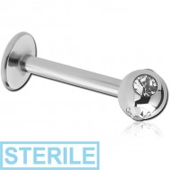 STERILE SURGICAL STEEL JEWELLED SATELLITE MICRO LABRET PIERCING