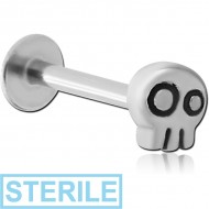 STERILE SURGICAL STEEL MICRO LABRET WITH ATTACHMENT - GHOST PIERCING