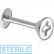 STERILE SURGICAL STEEL MICRO LABRET WITH ATTACHMENT - SCREW HEAD