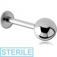STERILE SURGICAL STEEL MICRO LABRET PIERCING