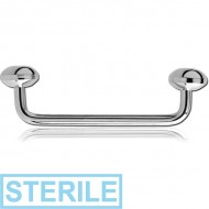 STERILE TITANIUM LONG 90 DEGREE STAPLE MICRO BARBELL WITH DISCS