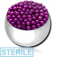 STERILE SURGICAL STEEL MULTICOLOUR BALLS PIERCING