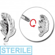 STERILE SURGICAL STEEL MICRO THREADED ATTACHMENT-LEAF PIERCING