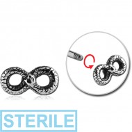 STERILE SURGICAL STEEL MICRO THREADED INFINITY ATTACHMENT PIERCING