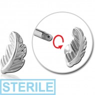 STERILE SURGICAL STEEL MICRO THREADED LEAF ATTACHMENT PIERCING
