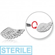 STERILE SURGICAL STEEL MICRO THREADED WING ATTACHMENT PIERCING