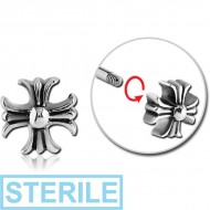 STERILE SURGICAL STEEL MICRO THREADED FLOWER ATTACHMENT PIERCING