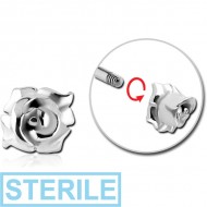 STERILE SURGICAL STEEL MICRO THREADED FLOWER ATTACHMENT PIERCING