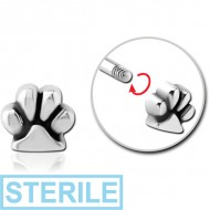 STERILE SURGICAL STEEL MICRO THREADED ATTACHMENT - PAW PIERCING